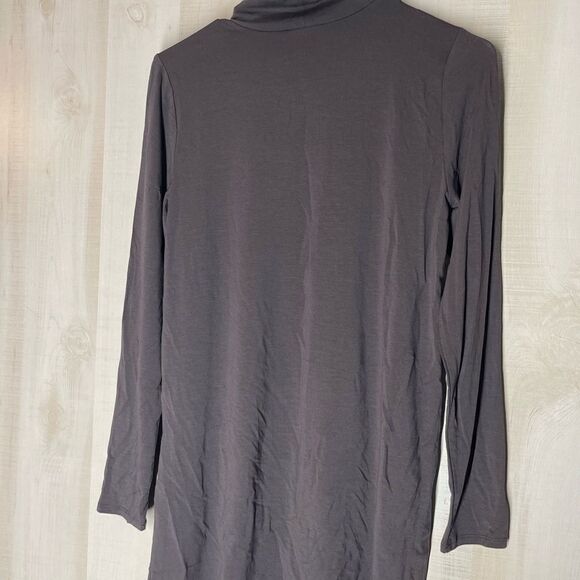 Eileen Fisher NWT brown‎ scrunch neck tunic long sleeve, size XXS - Picture 7 of 11